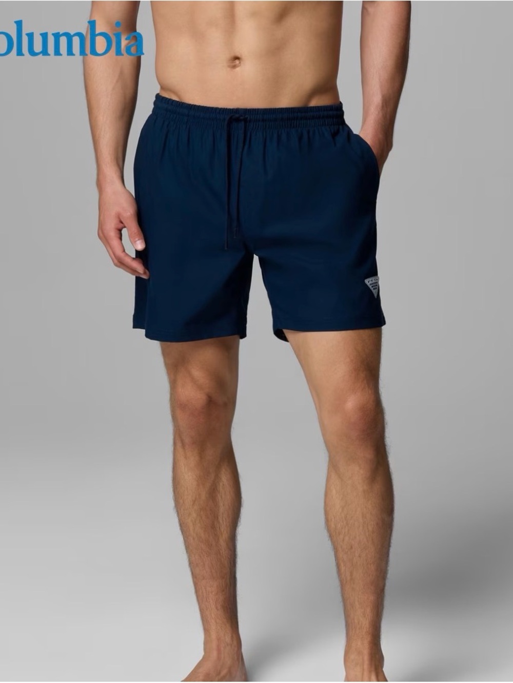 Columbia Men's PFG Water Shorts Navy Drawstring M